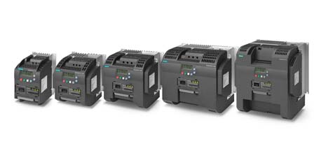 SINAMICS V20 380480 V 3AC 15% +10% 476 Rated power 1.1 kW with 150% overload for 60 sec. unfiltered Input and output interface. 4 DI, 2 DQ, 2 AI, 1 AO Fieldbus. USS Modbus Remote Terminal Unit [RTU] with builtin BOP Degree of protection IP20 UL open Size. Size A 90x166x146 [WxH